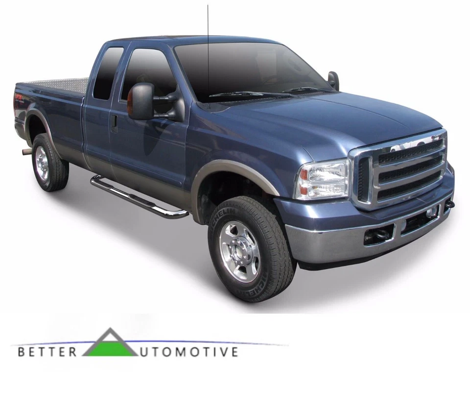 3" S/S Side Steps for 1999-2016 Ford F250/F350/F450/F550 Super Duty Super Cab Foto 2 de 4