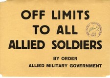 348831 - Aushang - Off Limits to All Allied Soldiers - By Order Allied Military