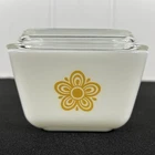 Vtg Pyrex Butterfly 1.5 Cup Dish 501B W/ Ribbed Glass Lid 501C