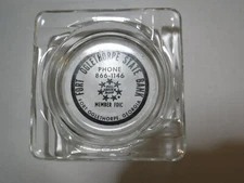 ga11 VTG Fort Oglethorpe Ga. State Bank FDIC Glass 4 Smokes Cigarette Ashtray