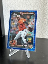 2024 Topps Chrome #130 Yennier Cano Sonar Blue Refractor /125 Orioles
