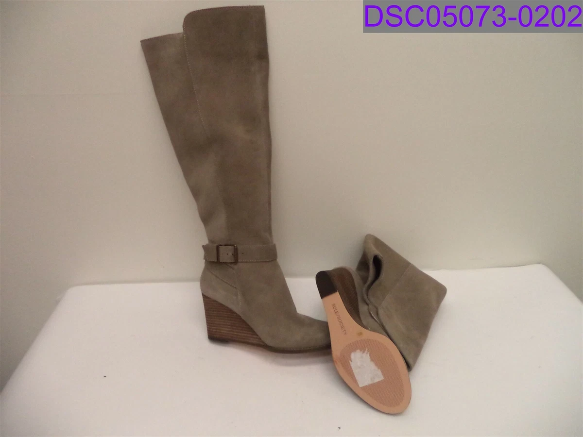Size 8 Women Shoes Sole Society Paloma Knee High Boot Mushroom eBay