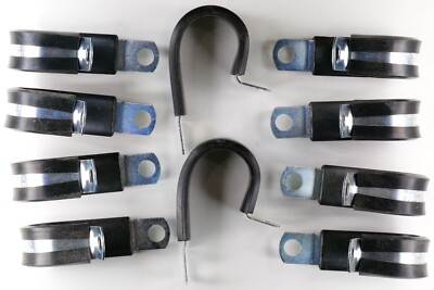 UMPCO Tube Clamps S325G14 7/8'' Plated Steel Cable Clamp, 1/2'' Wide - LOT of 100