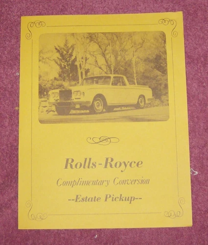RARE ROLLS-ROYCE SILVER SHADOW PICKUP ESTATE PICK-UP BROCHURE /CUSTOM CARS