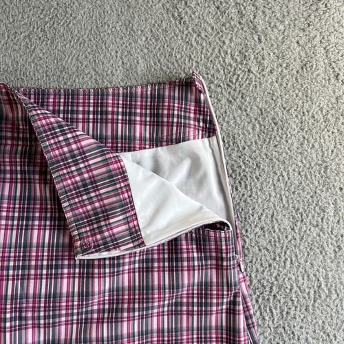 NUOVO Cutter & Buck Annika Skort donna 6 viola a quadri elasticizzato golf outdoor tennis - Foto 8 di 12