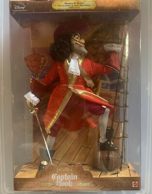 Disney CAPTAIN HOOK MATTEL 1ST IN SERIES MASTERS OF MALICE 1999 NEW