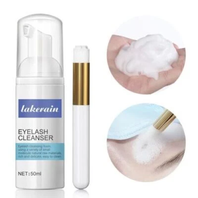 LAKERAIN EYELASH EXTENSION FOAMING SHAMPOO, FOAM CLEANSER, LASH SHAMPOO 50ml