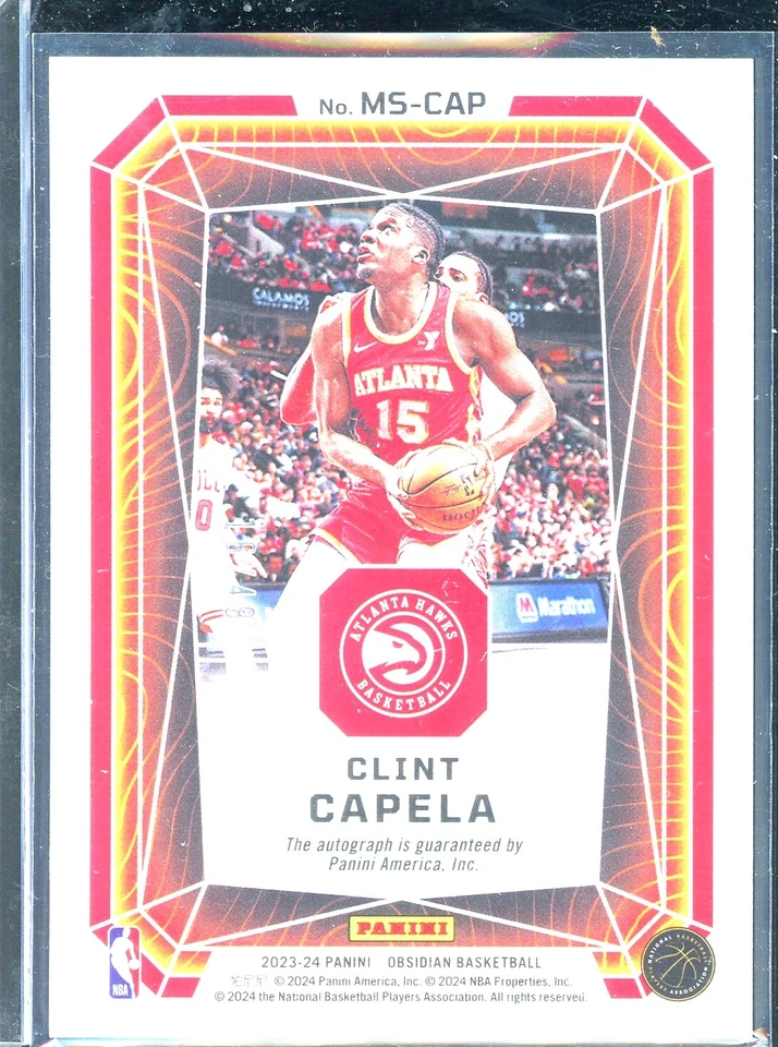 2023-24 Obsidian Clint Capela Magmatic Signatures Electric Etch Purple Flood /49 - Image 2 of 2