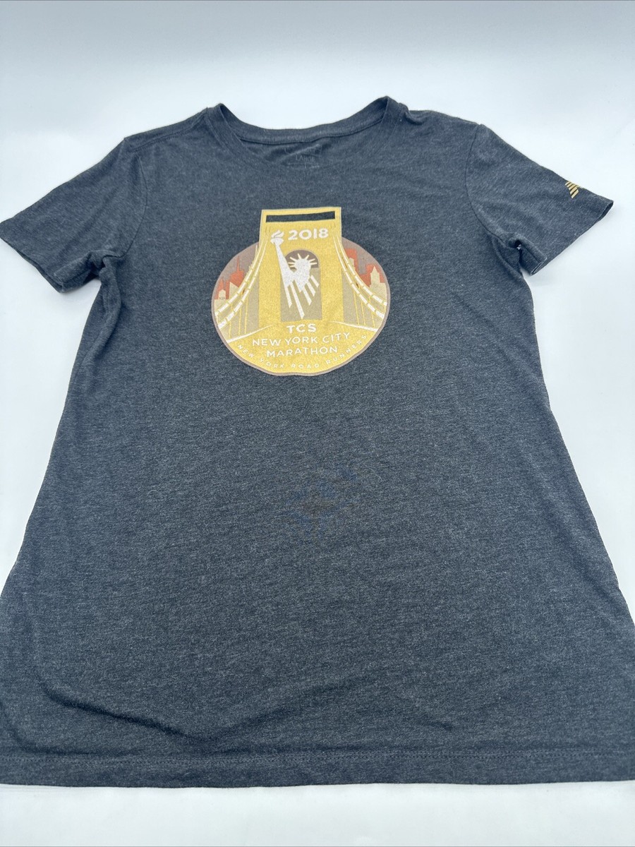 テレビ New Balance Nyc Marathon T-Shirt Women Large Graphic Print Gray