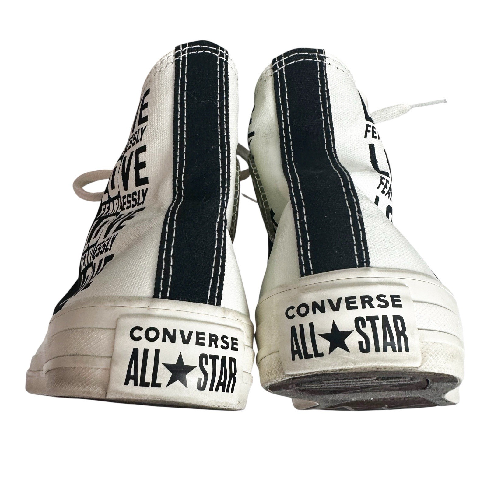 Carefully Chosen ❤️ love-print Converse high tops sneakers. thumbnail 5