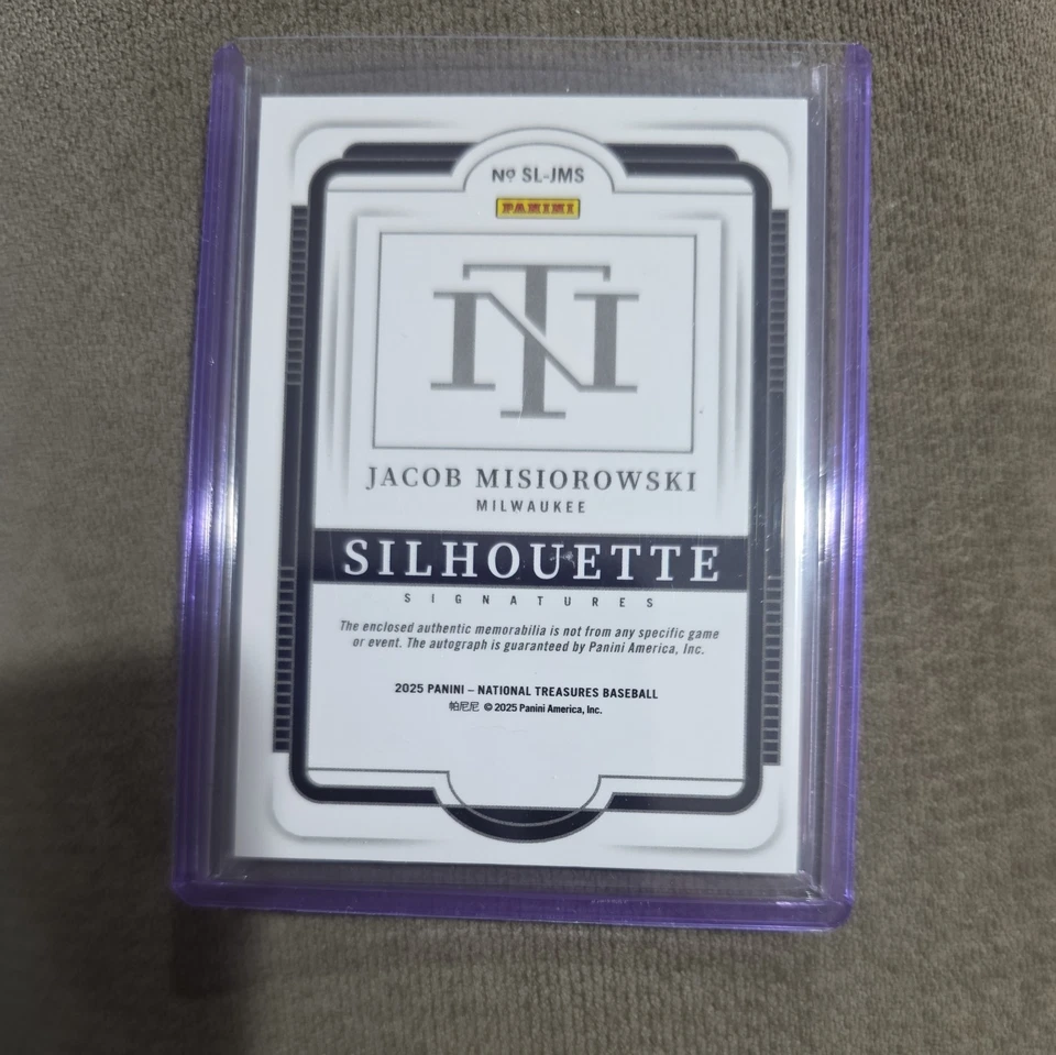 JACOB MISIOROWSKI 2025 NATIONAL TREASURES PATCH AUTO SILHOUETTE /49 SAPPHIRE RC - Image 2 of 2
