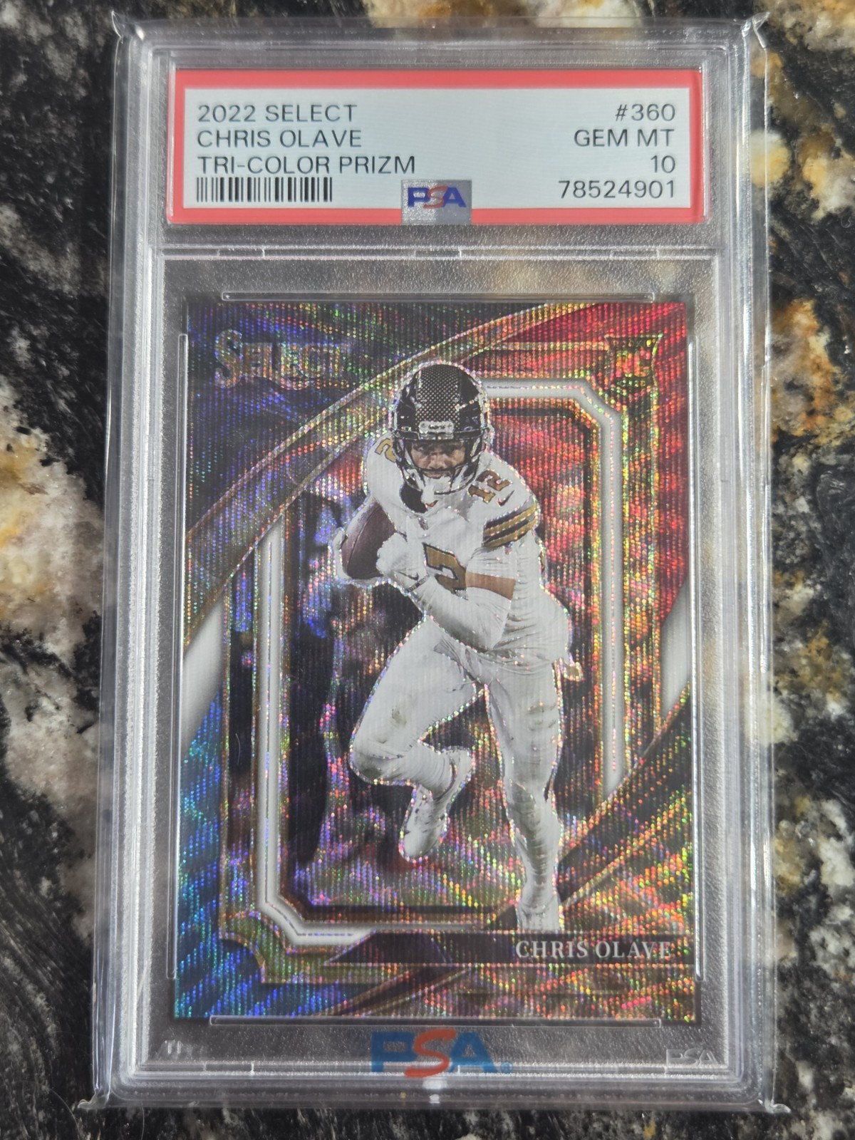 Chris Olave Panini Select #360 Tri-Color