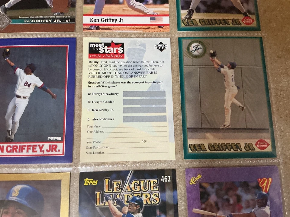 KEN GRIFFEY JR: LOTE LIMPIO Y AFILADO TODO DIFERENTE!!!!! ¡¡¡¡POR FAVOR LEA!!!!! Foto 3 de 4