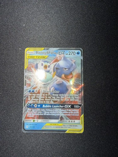 New ListingPokémon TCG Blastoise & Piplup GX Tag Team Cosmic Eclipse 38/236