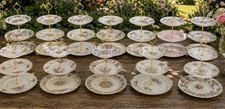 10 Vintage Handmade 3-Tier Cake Stands Bone China Mis Match Plates. Silver Pole.