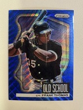 2022 Panini Prizm #OS-3 Frank Thomas Old School Blue Wave Prizm SN 8/60