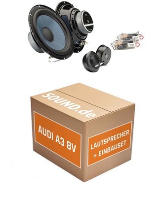 Lautsprecher Boxen Einbaupaket vorne Gladen Alpha165G2 passend für Audi A3 8V + 