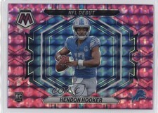 2023 Panini Mosaic NFL Debut Pink Camo Mosaic Prizm Hendon Hooker #ND-1 0z10