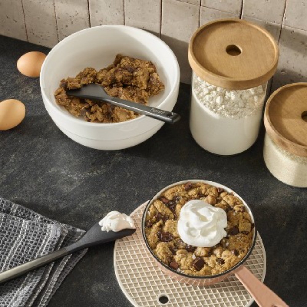 2pk Mini Spatula Set Matte Black - Figmint: Stainless Steel Cookware Utensils,