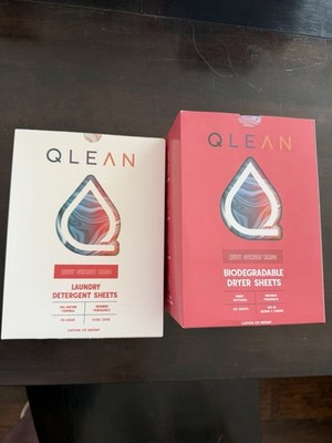 Qlean Laundry Essentials Bundle Detergent Sheets & Biodegradable Fabric Softener
