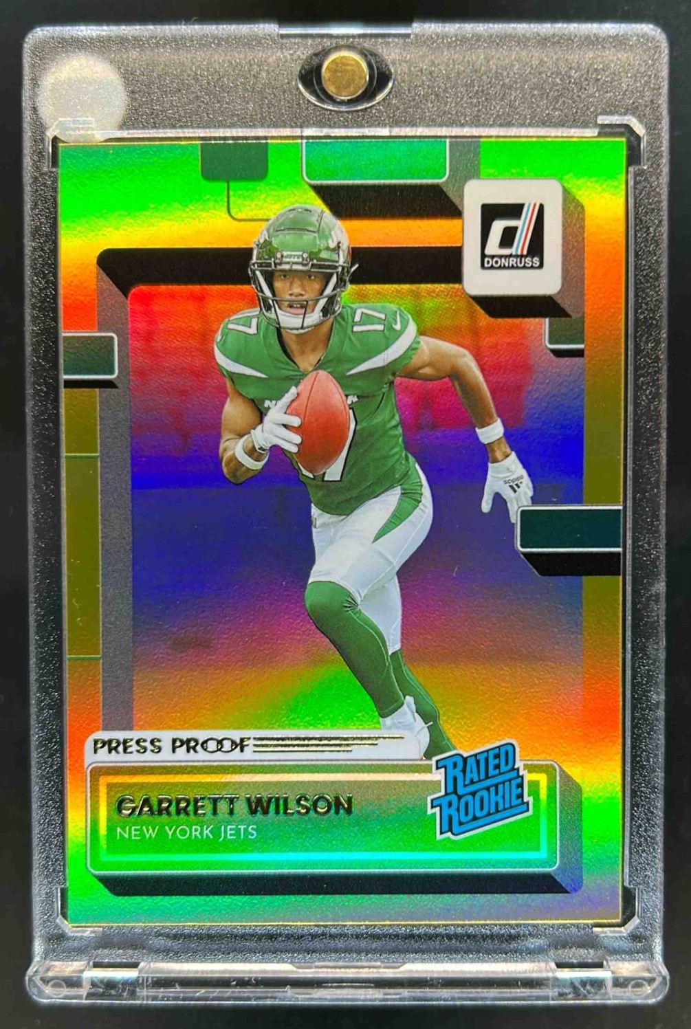2022 Donruss Garrett Wilson Premium Press Proof Rated Rookie #306 Jets