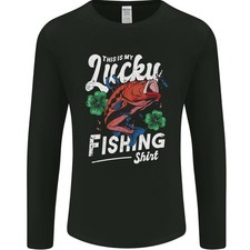 This Is My Lucky Fishing Funny Fisherman Mens Long Sleeve T-Shirt