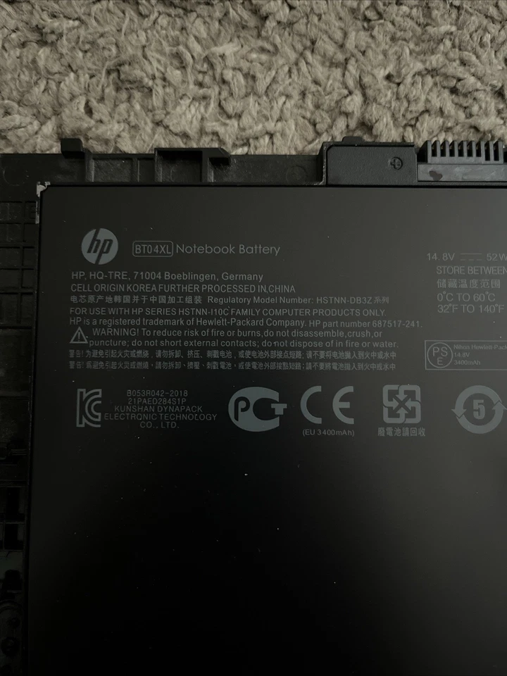 Batería BT04XL para HP EliteBook Folio 9470M Foto 4 de 4