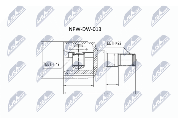 NTY Gelenksatz, Antriebswelle NPW-DW-013 FüR Daewoo Suzuki-image