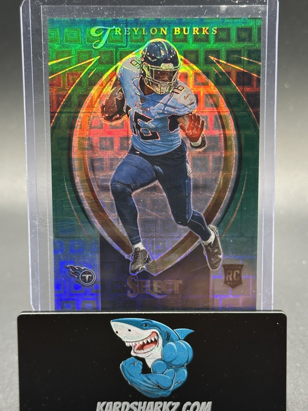 2022 Panini Select Certified Rookie Treylon Burks #SCR-12 GREEN PRIZM /5 SSP RC