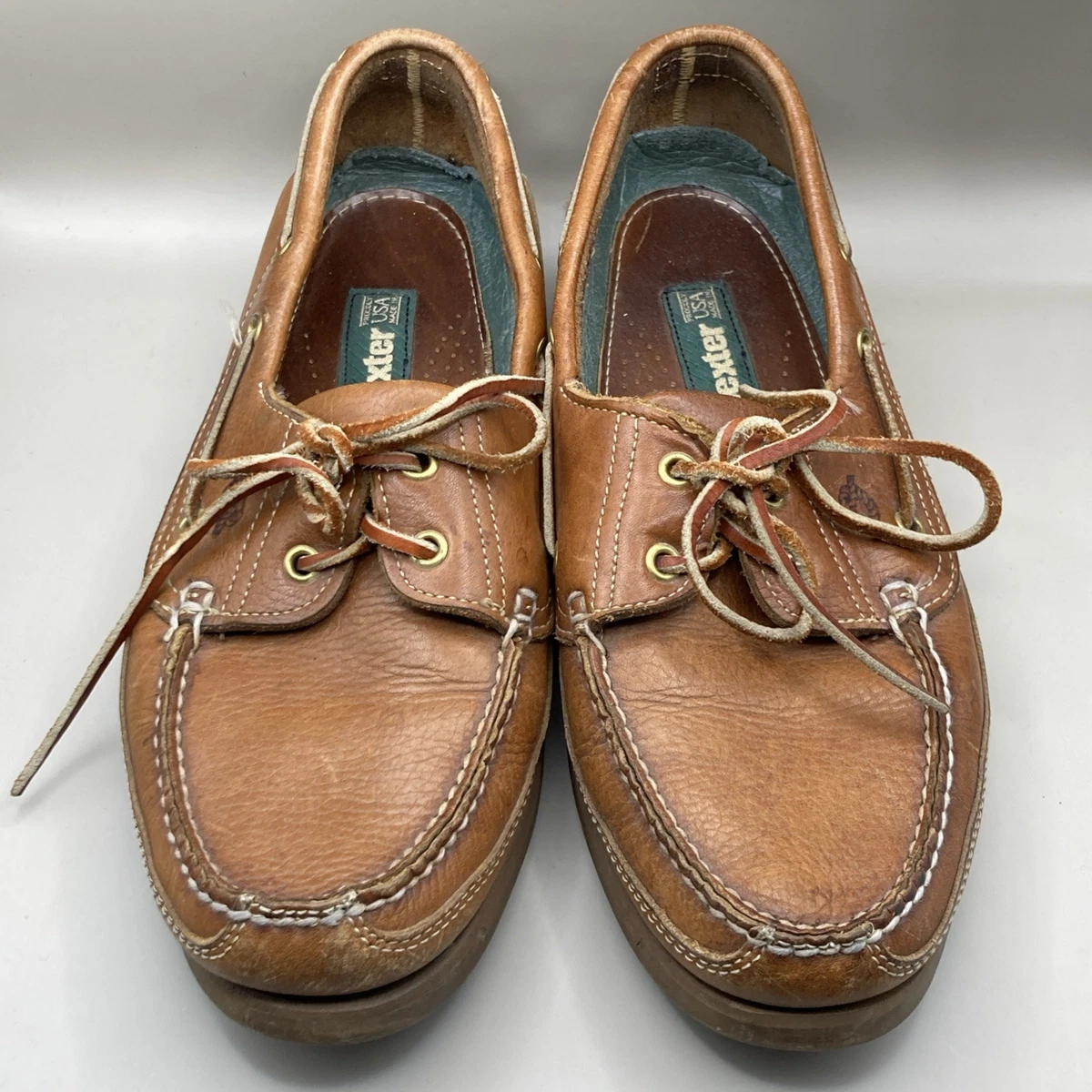 Y2K VTG Dexter Suede Leather Moc Toe Lace Up Walking Shoes Brown Men’s Size 10.5 Dexter Brown Casual Shoes for Men for sale | eBay main image 3