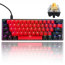 GTSP Gk61 SK61 60 Mechanical Keyboard, Custom Hot Swappable 60 Percent Gamin...