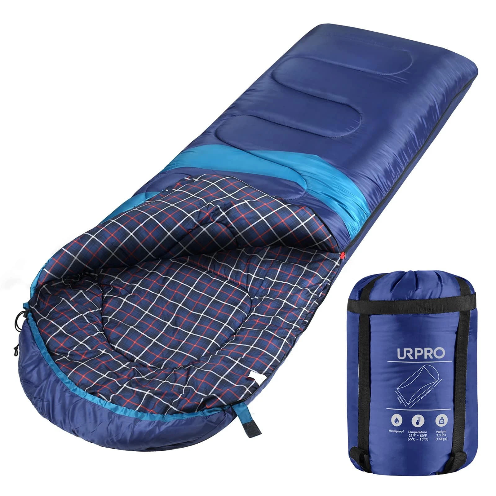 3 Season Sleeping Bag Covered Winter, Autumn, Spring, Made From 1...