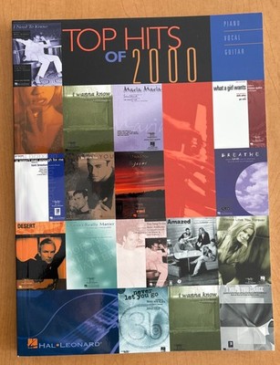 Top Hits of 2000 Sheet Music Songbook Arranged for Piano-Vocal-Guitar