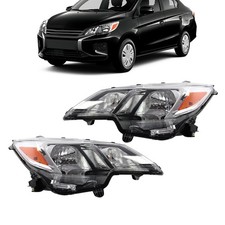 Halogen Headlights Headlamps For 2021-2024 Mitsubishi Mirage G4 Leftright Halogen Headlights Headlamps For 2021-2024 Mitsubishi Mirage G4 Leftright