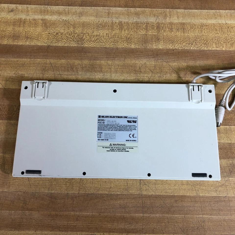 Sejin Electron SPR-8630 Mini Computer Keyboard PS/2 White 11.5" - Image 4 of 4