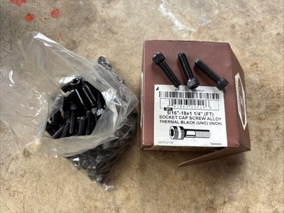 5/16-18 x 1-1/4 Socket Head Cap Screws Qty 80  Brighton Best Nos Black