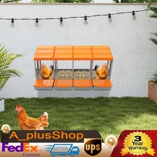 Modern 4-Compartment Chicken Nesting Box Chicken Laying Box with Egg Collection