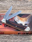ROUGH RIDER BLACK AND ORANGE MICARTA HANDLES DESERT FOX TRAPPER KNIFE KNIVES — photo 4