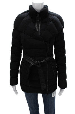 Mackage Womens Puffer Jacket Black Nylon Blend Zip Long Sleeve Size S