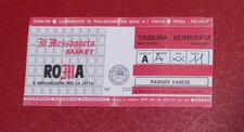BIGLIETTO BASKET SERIE A1 MESSAGGERO ROMA RANGER VARESE 1989/90