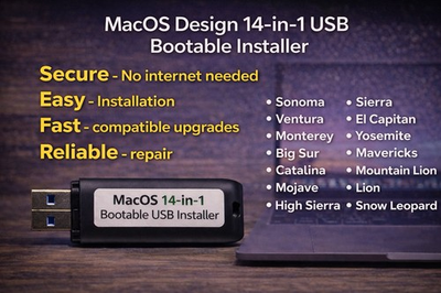 #ad 128GB USB 14 in 1 MacOS bootable Installer repair recovery tech support service $39.99