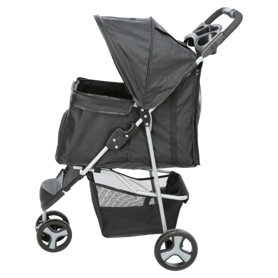Trixie Buggy Schwarz für Hunde bis 11kg | Leicht, Klappbar, 33x55x53cm - Bild 3 von 4