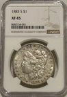 1883 S Morgan Silver Dollar NGC XF45 Tough Date Morgan