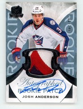 15 16 UD The Cup JOSH ANDERSON RAP Auto Signed Rookie Patch Jersey 100/ 249