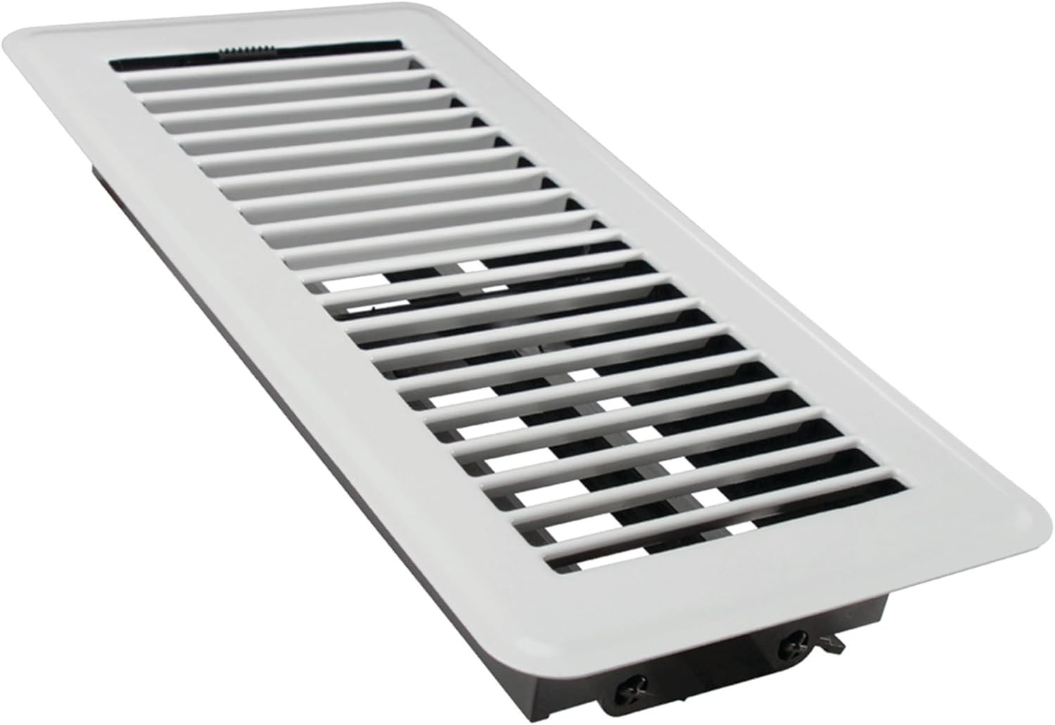 как выглядит Classic White Floor Register, 4" x 10" with Rust-Proof Damper and Easy Install фото