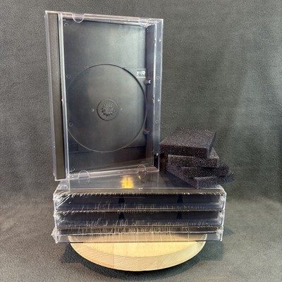 4x Long Box Replacement Cases & Foam for PlayStation 1, SEGA CD & Saturn - New