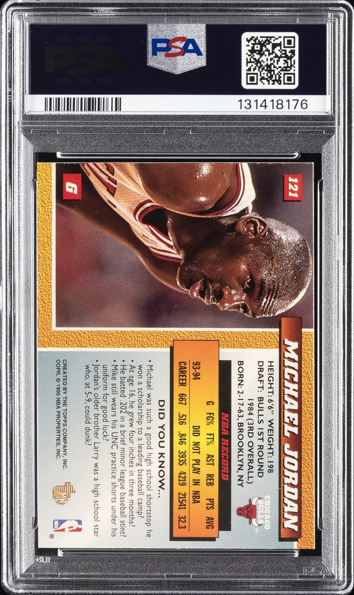 1994 TOPPS EMBOSSED GOLDEN IDOLS #121 MICHAEL JORDAN PSA 7 | eBay