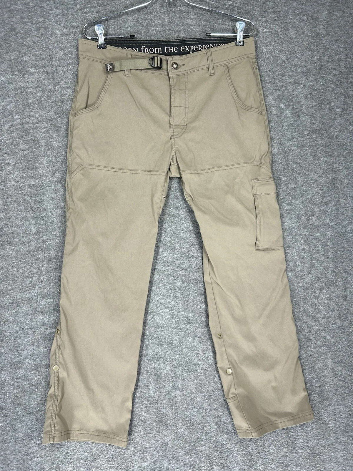 Prana Stretch Zion Pants Mens 31x28 Dark Khaki Hiking Outdoor Utility