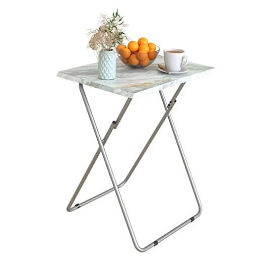 Portable Folding TV Tray Table for Dinner or Snacks in Smoky Grey 1pc