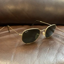 Ray-Ban RB3548N 001/51 Hexagonal 51-21 Gold/Brown Gradiant Lenses see Desc